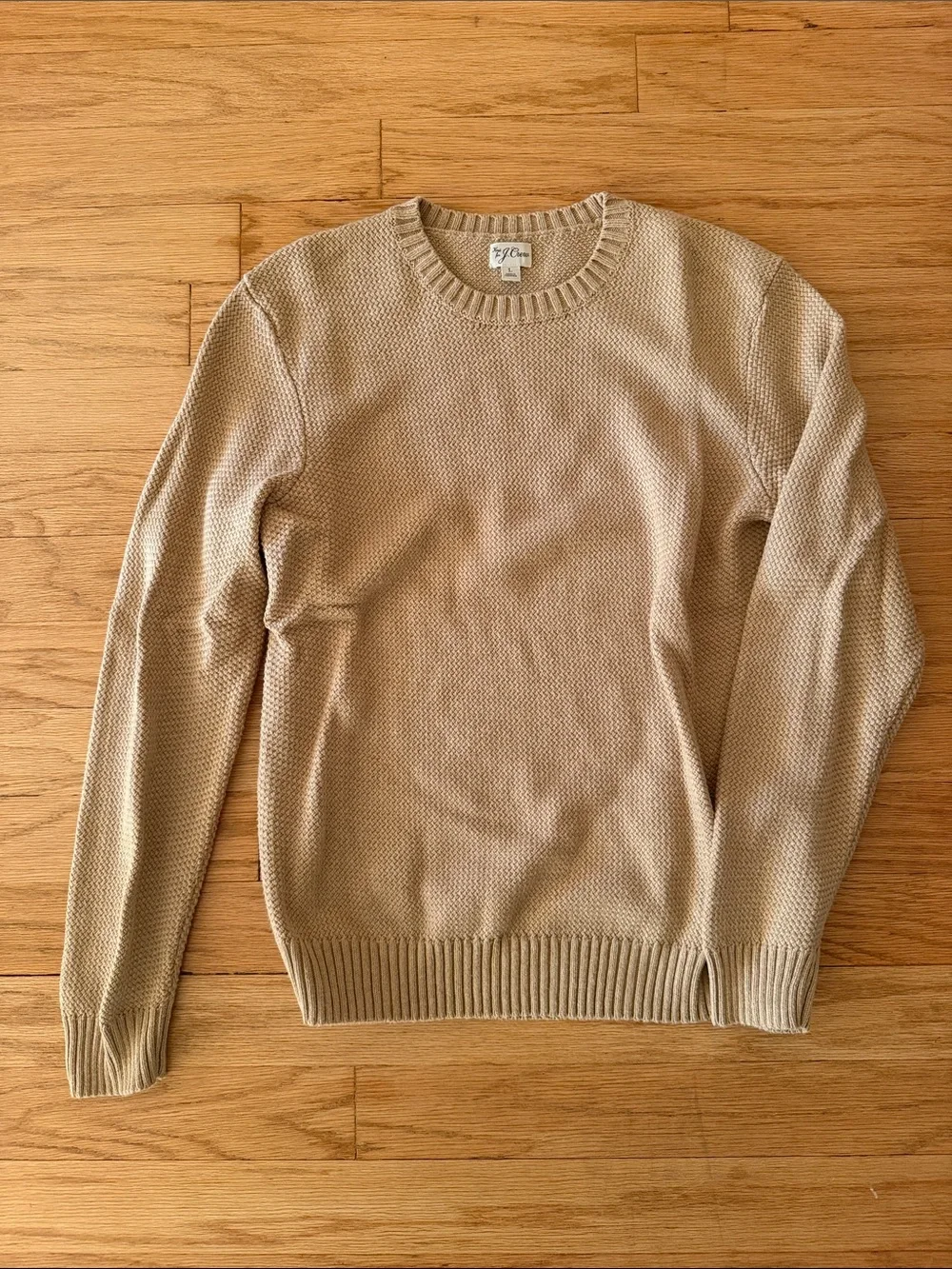 NWOT J. Crew Men’s Crewneck Sweater in Tan